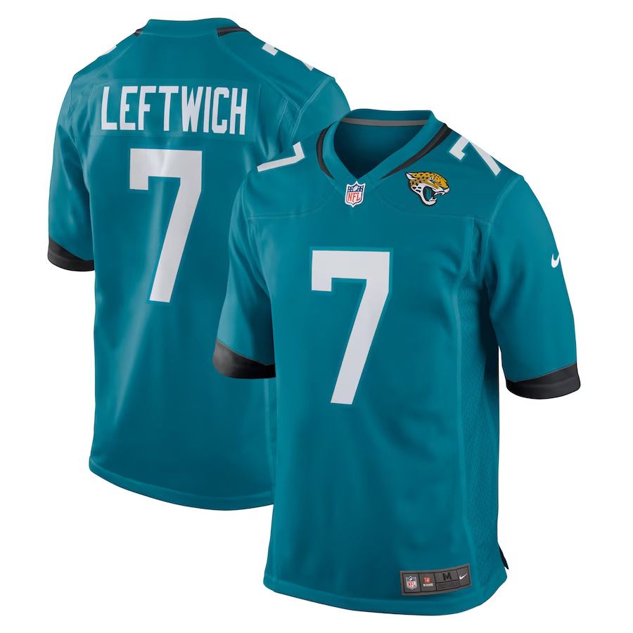 Men Jacksonville Jaguars 7 Byron Leftwich Nike Teal Retired Player Game NFL Jersey
